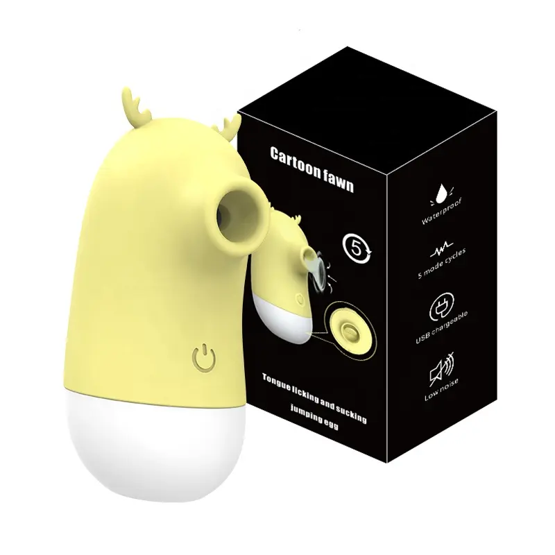 Lovely Deer Shaped Clitoral Vibrators Women's Nipple Clitoris Stimulation Rose Vibrator with Sucking Licking Features