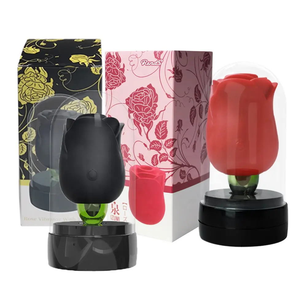 Original Double Sided Rose Women Vibrator Adult Sex Toys Rose Vibrator With Tongue for Woman