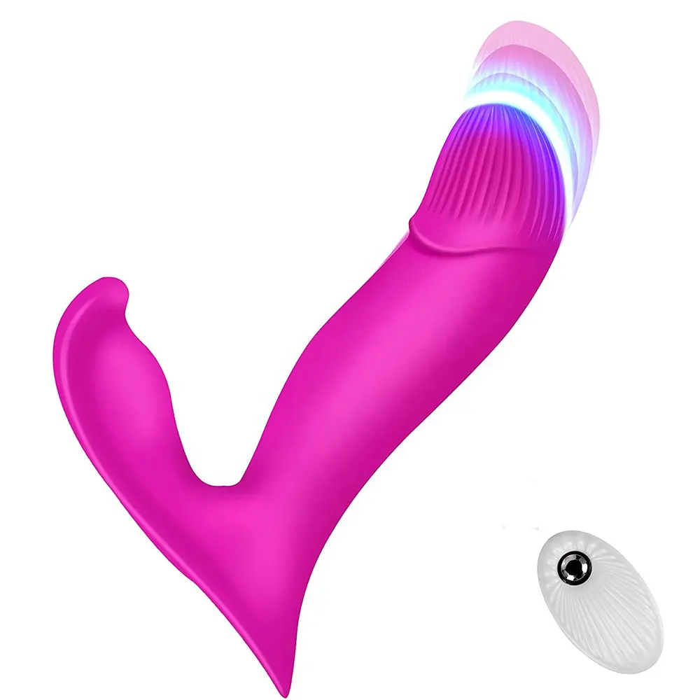 Remote Control Wearable Panty Vibrator Female Clitoral and G Spot Stimulation Thrusting Dildo Vibrator for Women