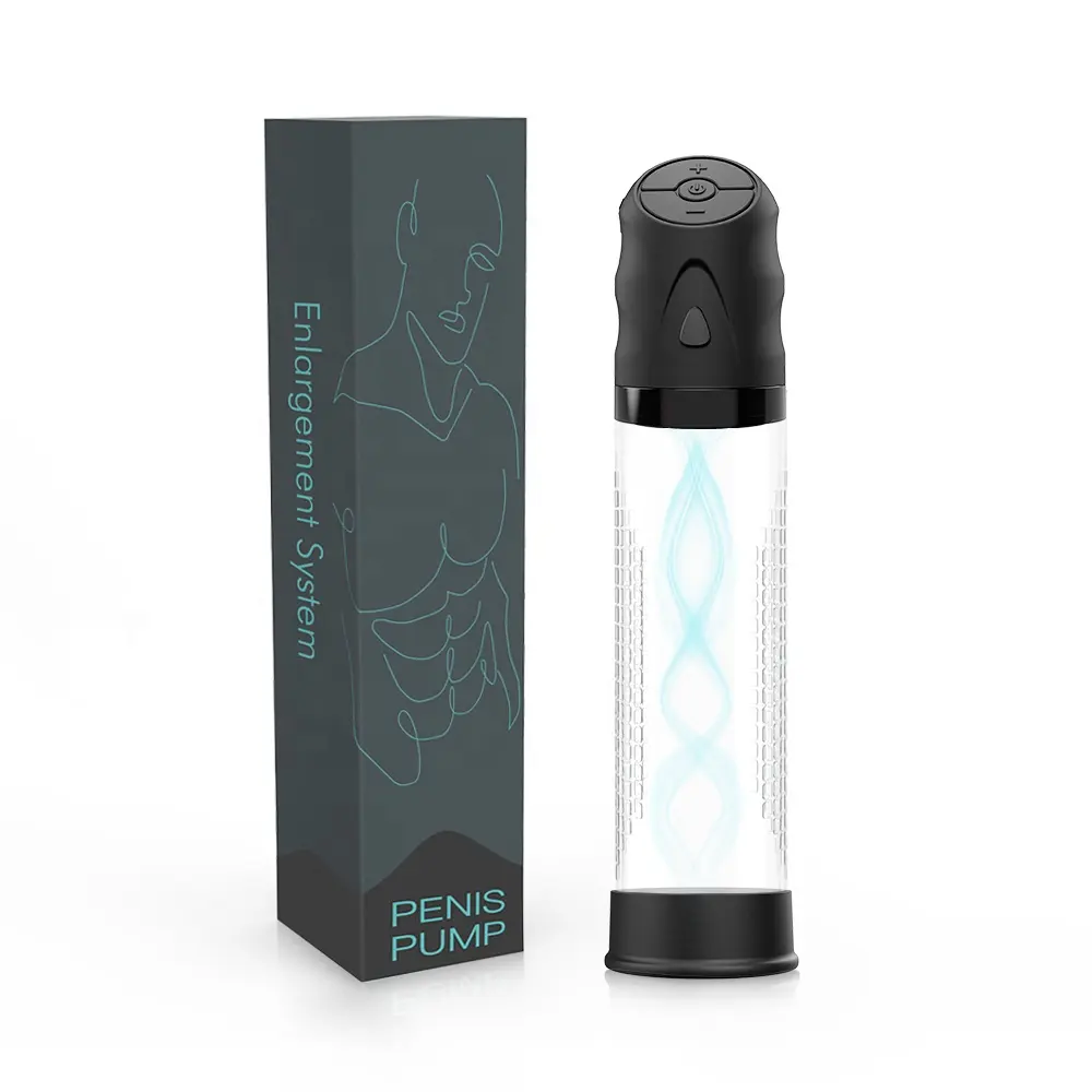 Electric Male Penis Enlarger Erection Pump with 4 Intensities Vacuum Device for Penis Pump & Enlargement Sex Toy