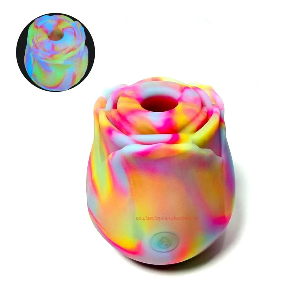 Valentine's Multi-coloured Roses USA Popular Gift Rose Vibrator 10 Sucking Rose Sex Toy for Women & Couples Play