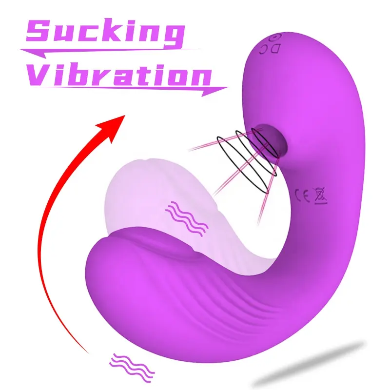 3 in 1 Bendable Sucking Clitoral Vagina G Spot Vibrator,7 Flapping 7 Sucking & 7 Vibration Modes Dildo Vibrator for Women