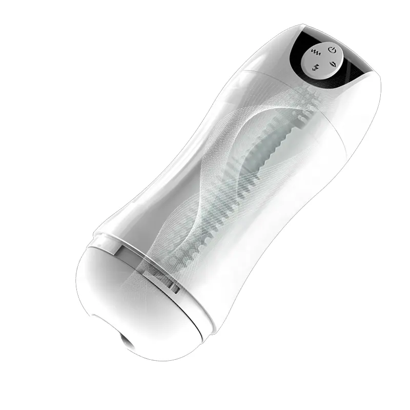 Automatic Sucking Male Masturbator Realistic Texture & Voice 5 Suction & 10 Vibration TPE Material Male Masturbation Cup Sex Toy