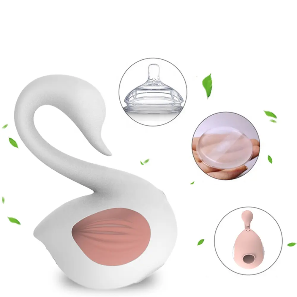 Cute Little Swan Shape Clitoral Sucking Vibrator 7 Modes Suction & Vibration Vibrators for Women Sex Toy
