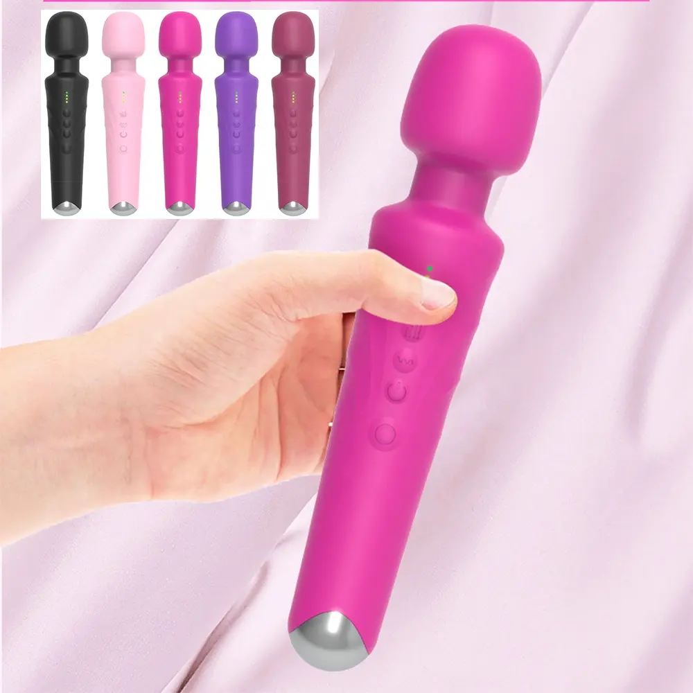 Electric Handheld 4-Hour Run Time Massage Wand Personal Body/Neck/Back/Shoulder Massager with Battery Indicator Tool