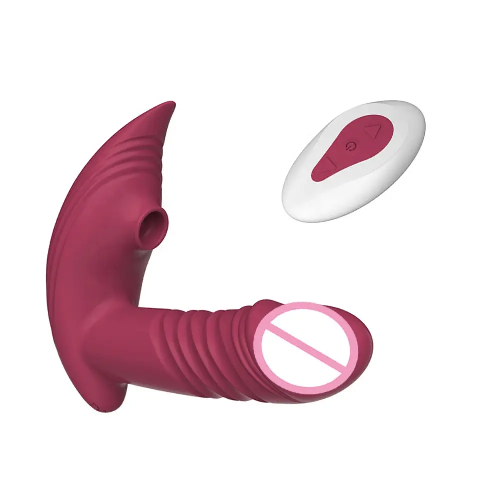 Wireless Remote Control Wearable Thrusting Dildo Vibrator for Women 10 Pattern Clitoral Sucking Features