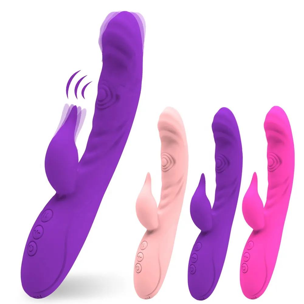3-in-1 Perfect Rabbit Double-Sided Tapping G Spot Vibrators Women G-spot Dildo Stimulation Vibrator Sex Toys