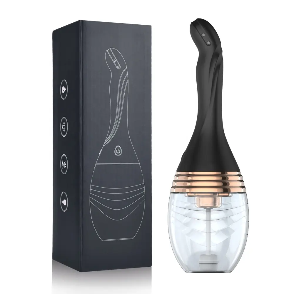 Electric Automatic Enema Anal Bulb Silicone Vaginal Douche Bottle Toy Anal Douche for Men & Women