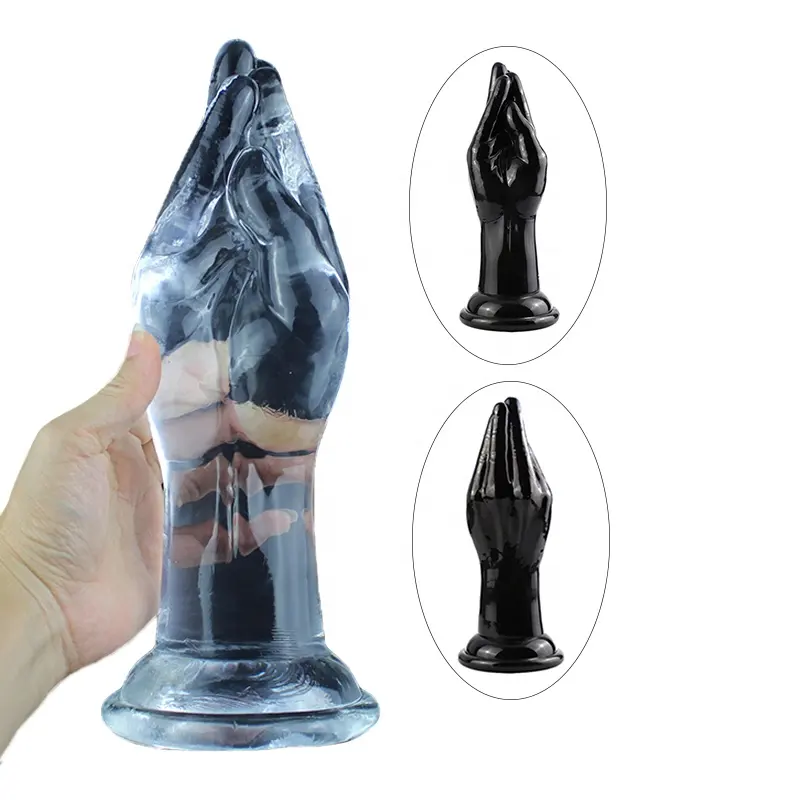 Wholesale Hand Shape Super Huge Anal Plug Silicone Clear Huge Butt Plug for Men Women