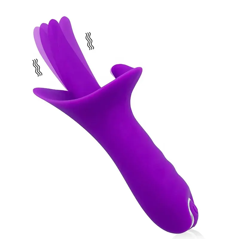 Hot Sale Rechargeable 10 Vibrating Long Tongue Women Toys Clitoris Stimulation Tongue Licking Vibrator for Woman