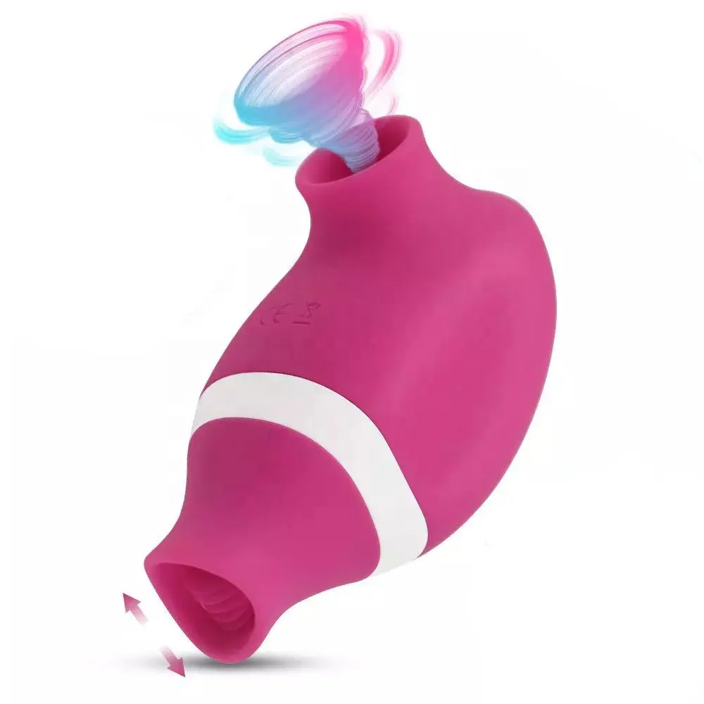 Original Factory 2-in-1 Nipple Clitoris Sucking Vibrator for Women Licking & Sucking Tongue Stimulator with 7 Frequency Sex Toy