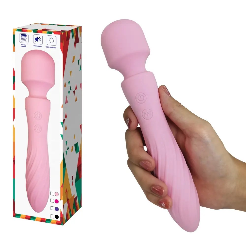 Double Ended 30 Vibrations Powerful Magic Massage Wand Personal Handheld AV Wand Massager for Women