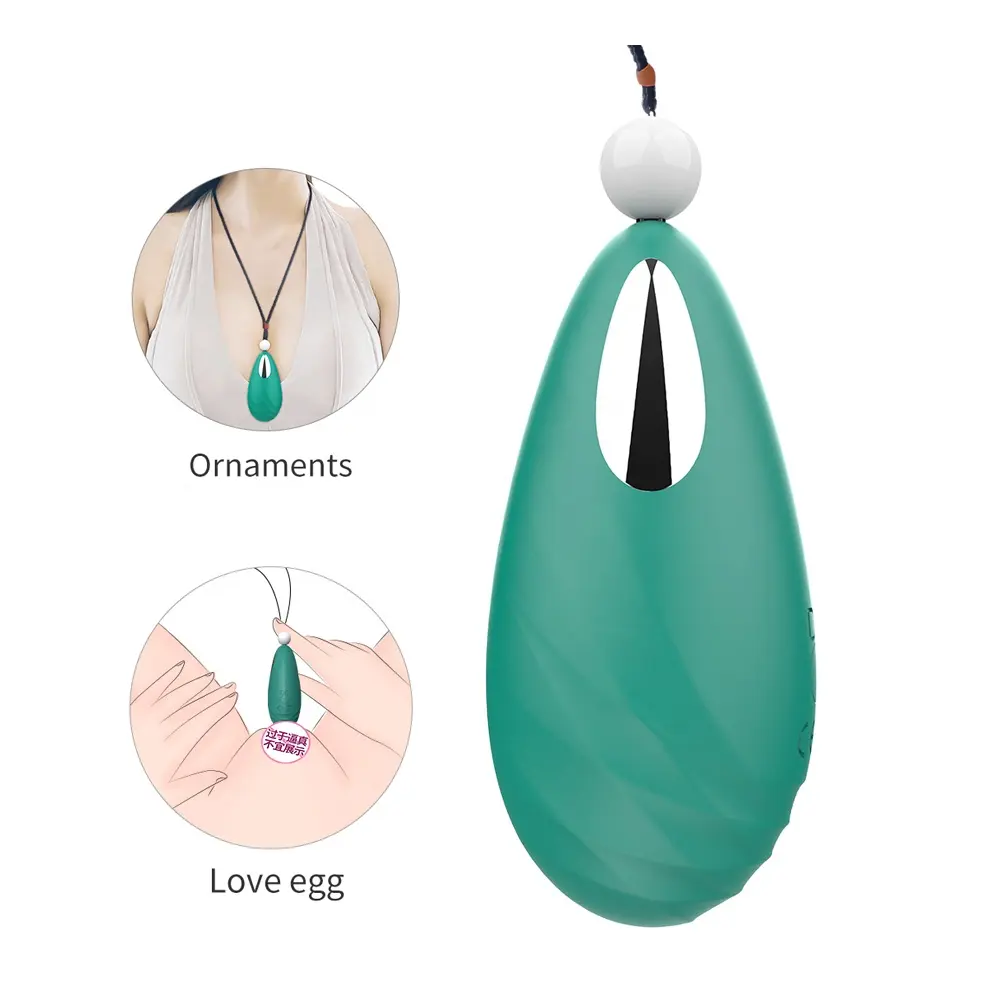 Rechargeable 2 in 1 Vibrators Necklace , 9 Frequency Strong Vibration Women Sexy Personalized Necklace Vibrator