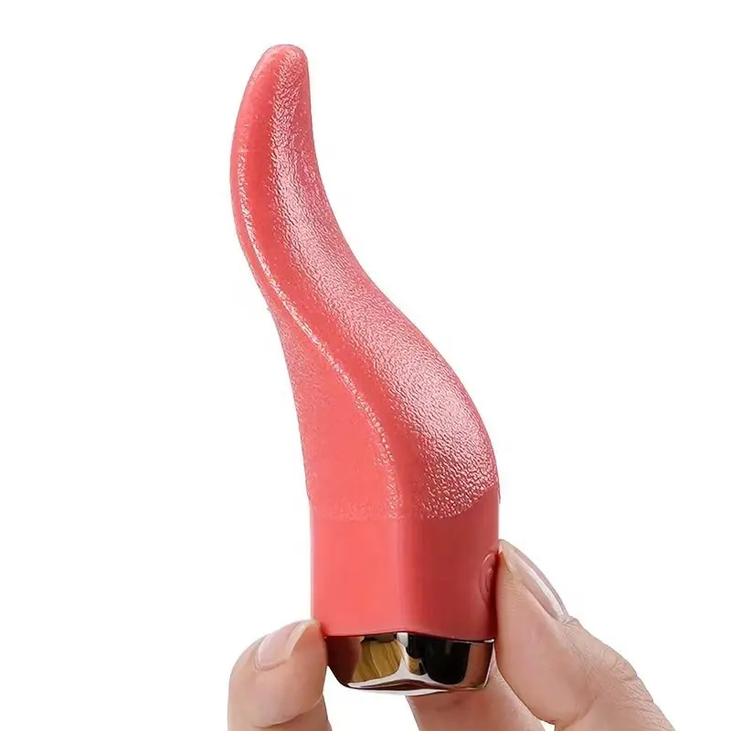 Hot Selling 10 Vibrating Modes Realistic Soft Tongue Licking Vibrators G Spot Clitoral Licking Tongue Vibrator Her