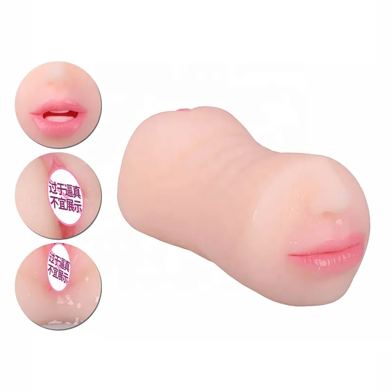 Top Fashion 3 in 1 Male Masturbator Lifelike Pocket Pussy Toys Male Stroker Masturbation Sleeve for Men