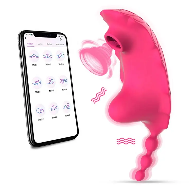 9 Sucking & Vibrating Modes APP Remote Control Invisible Butterfly Vibrator Panty Sucking Vibrator Adult Sex Toys for Women