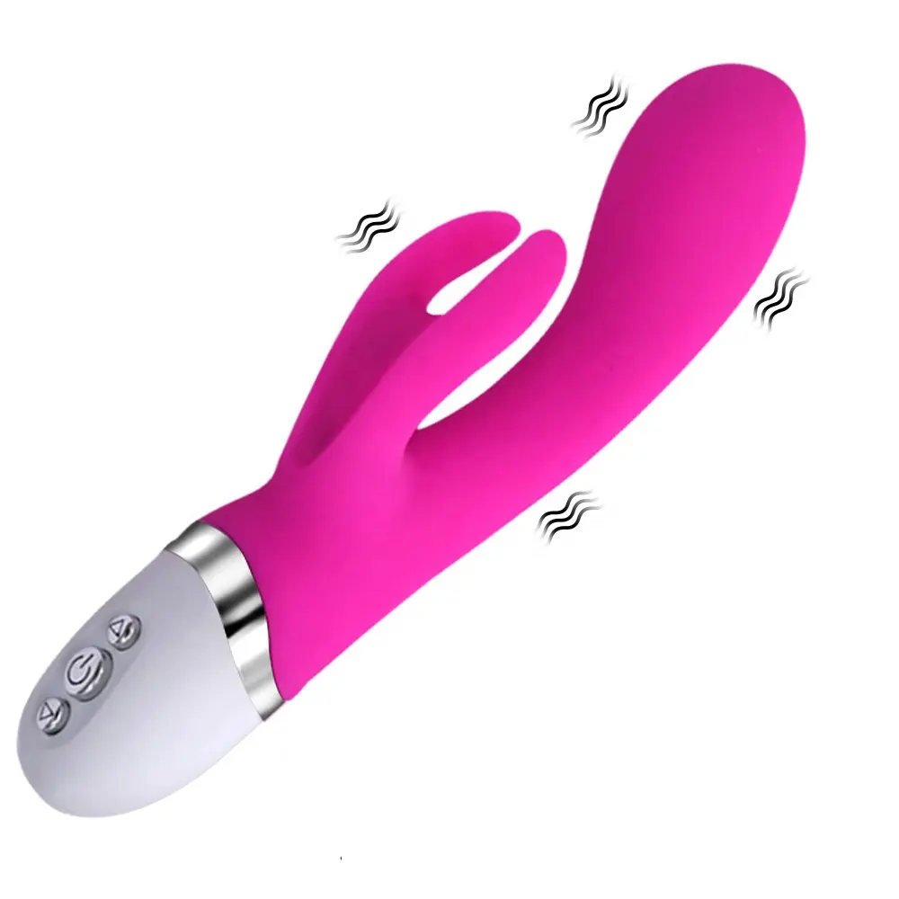 Colorful Lighting Button Adult Toys 11 Modes Dual Vibrating G-Spot Rabbit Vibrators for Women and Couples