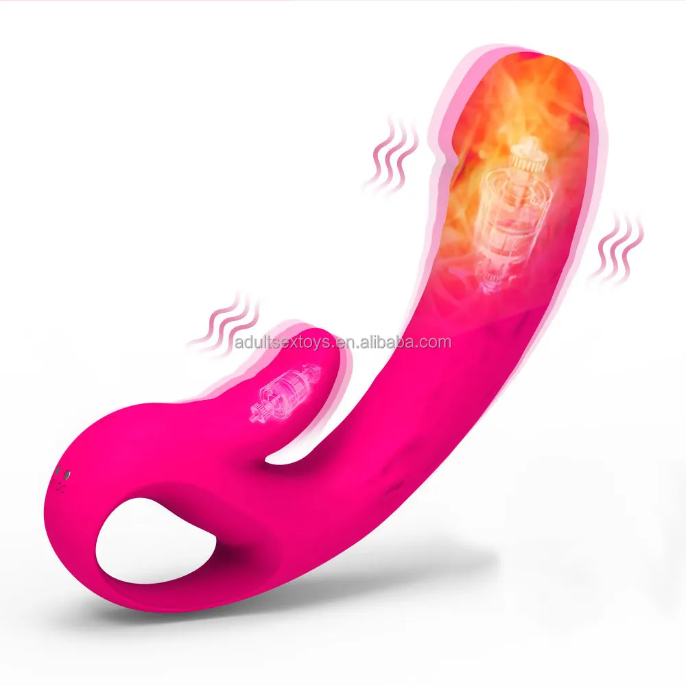 New 2-in-1 Women's G-Spot Clitoris Stimulator 10-Mode Dual Motors Rabbit Tongue Vibrator & Dildo Pleasure Adult Toys