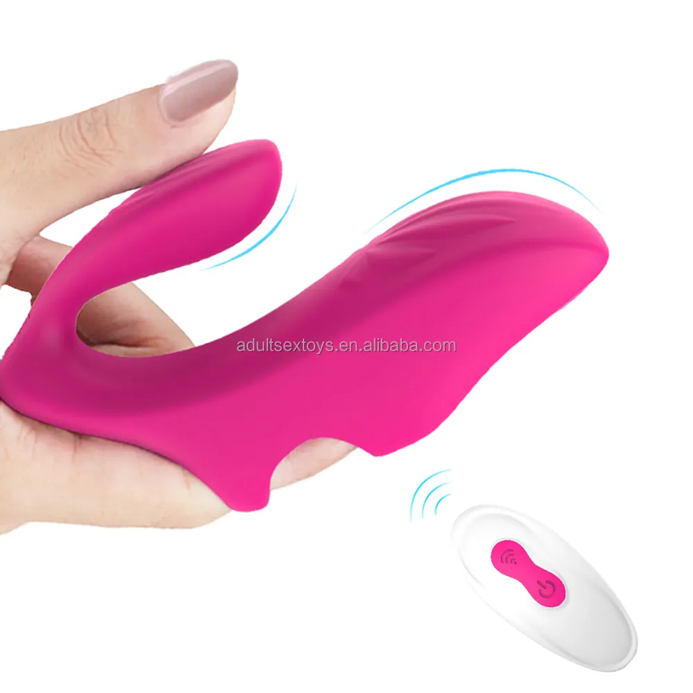 Remote Control Finger Sleeve Vibrator Rechargeable 9 Modes Double Vibration Women Clitoris & G Spot Finger Vibrator Sex Toy