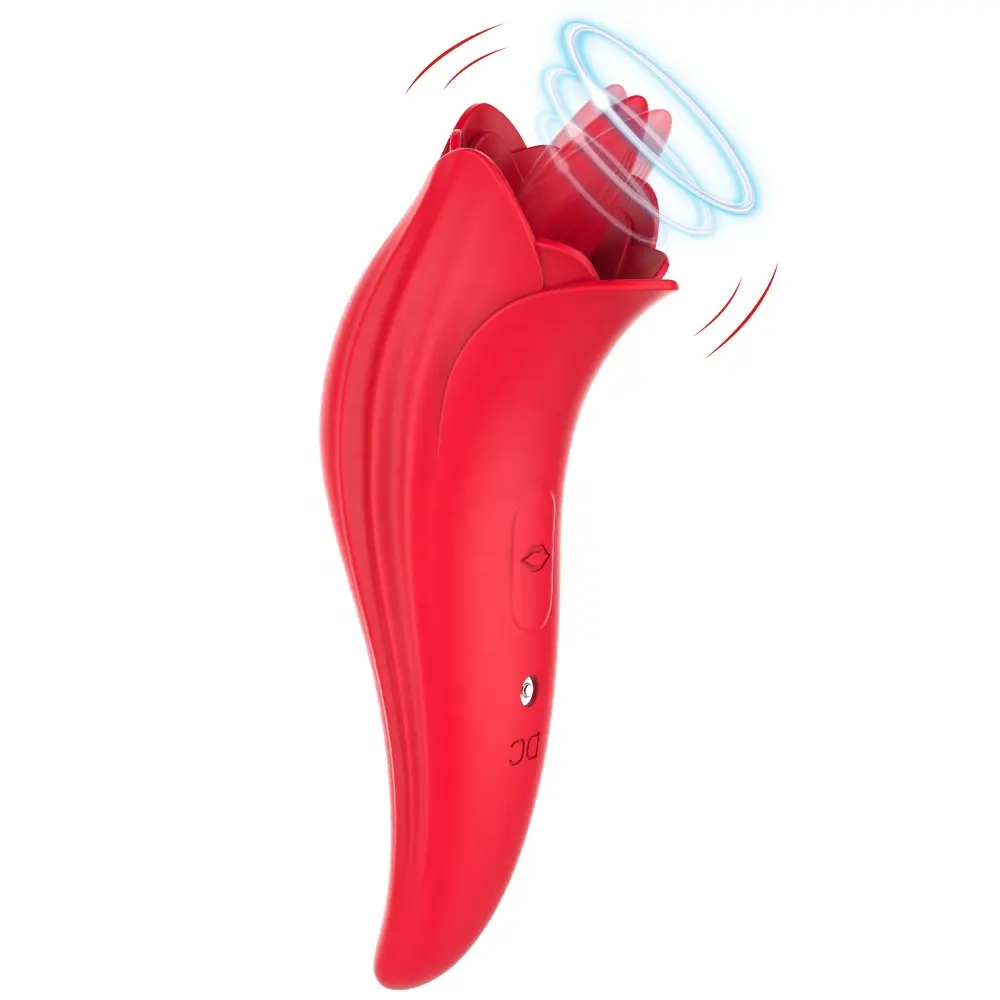 Realistic Rose Tongue Vibrator for Women USB Charging Electric Sex Toy Clitoris & Vaginal Breast Nipple Stimulator
