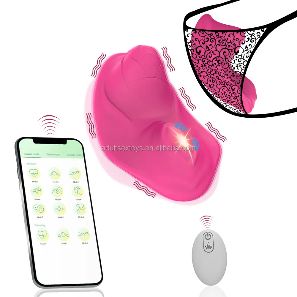 App Remote Control Wearable Panty Vibrator With Rolling Balls Dual Motor Clitoral Vibrator Sex Toys for Woman