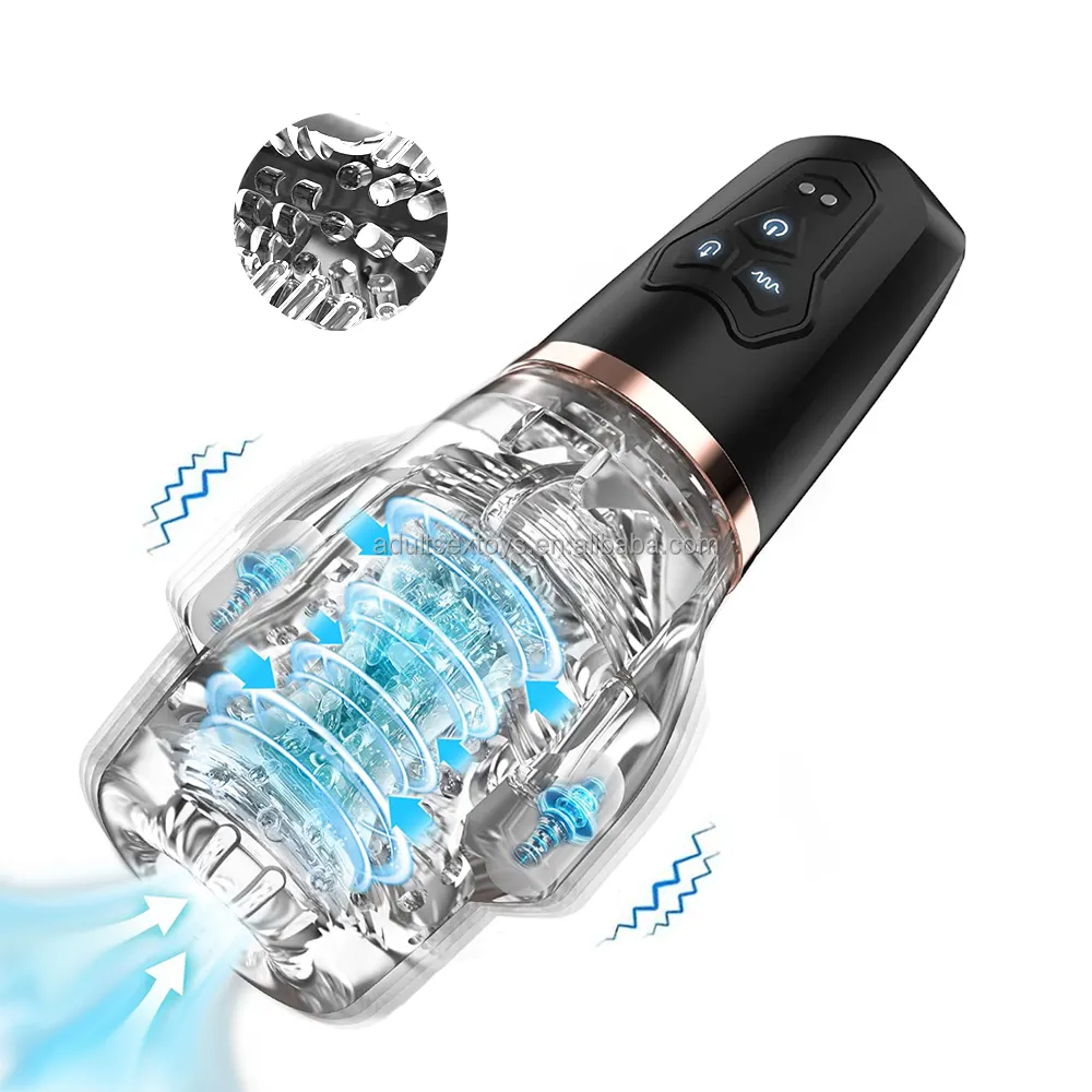 5 Suction & 10 Vibration Automatic Sucking Masturbators Penis Pump Sex Toys for Men Male Masturbation Toys