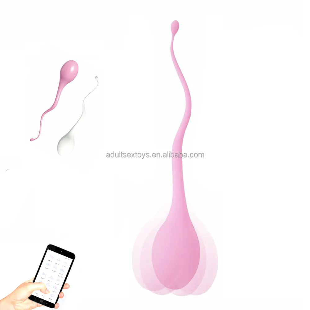 App Controlled Tadpole Vibrator USB Charging Vibrating Pink Egg Vibrator for Women
