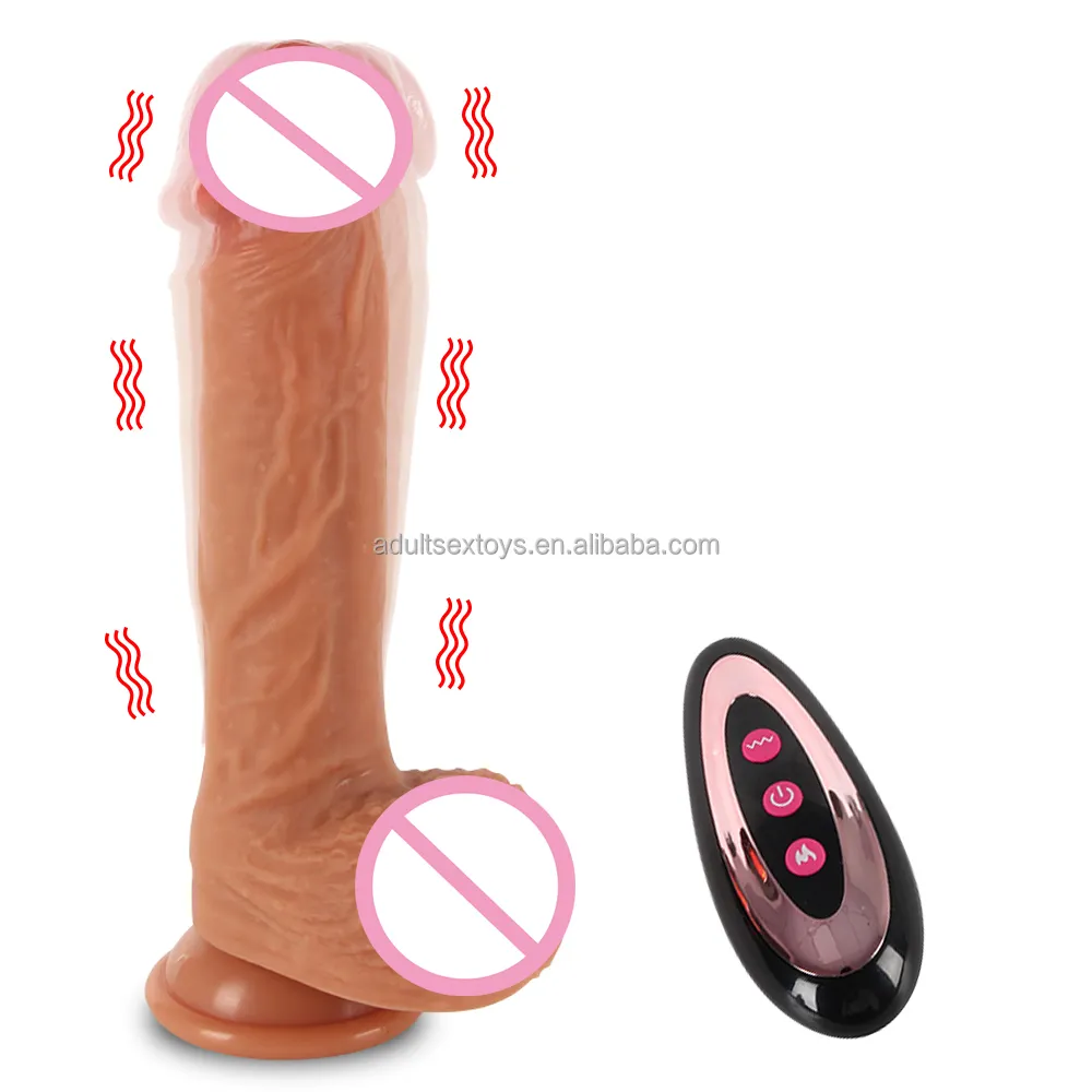 Super Realistic Dildo with Remote Control Heated Dildos Move up and Down Thrusting Dildo Vibrator for Women 8 Inch