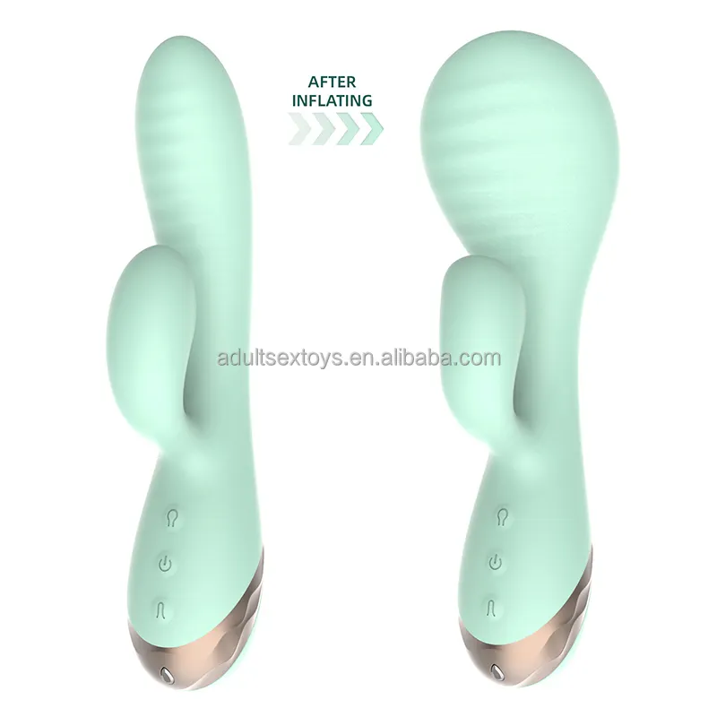 New Design Inflatable Vibrator 10-frequency Dual-motor Rabbit Vibrator Inflatable Sex Toy for Women
