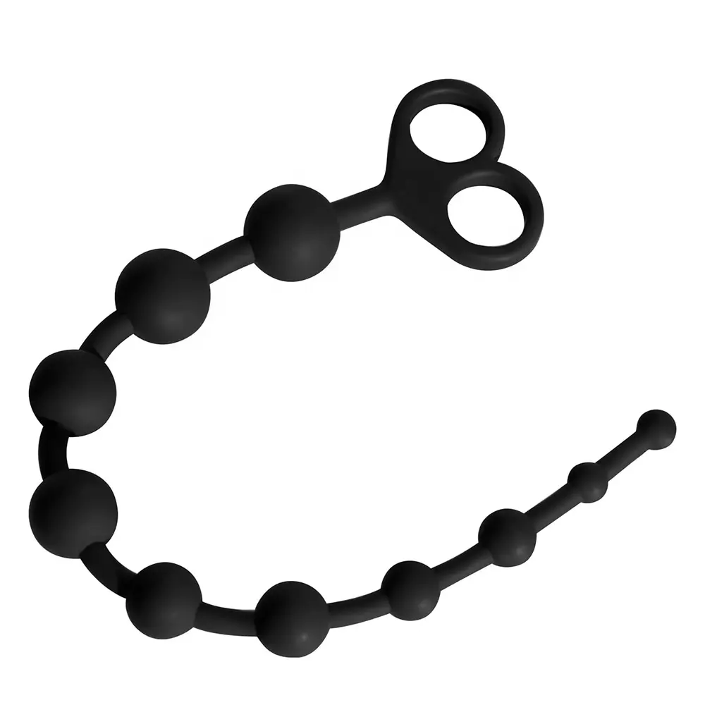 Long Anal Plug Silicone 10 Balls Anal Beads Graduated Design Chain Butt Plug Anal Toys