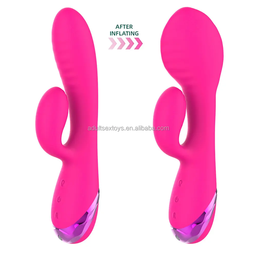New Design Silicone G Spot Rabbit Vibrator 10 Vibrations Inflating Vibrator Adult Toys Inflatable Sex Toys for Woman