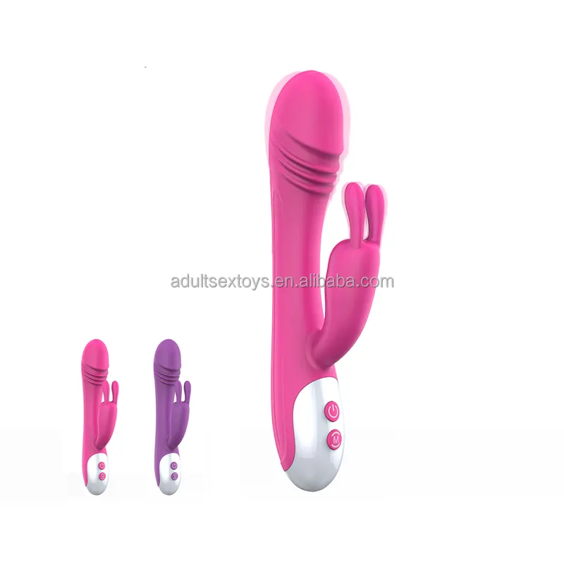 Dual Vibrating Massager With 7 Vibration Rechargeable Silicone Dual Rabbit Vibrator for Women
