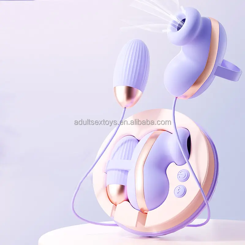 App-Controlled Makeup Magic Box Wired Extended Egg Vibrator with Breast Clitoral Sucking Feature for Women's G-Spot Pleasure