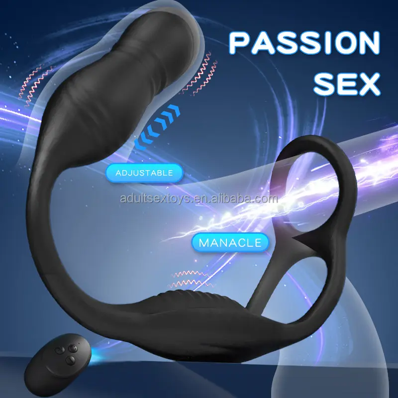 10-Mode Remote Control Vibrating Anal Toys Cock Ring Penis Ring Butt Plug G-Spot Vibrator Dildo Vibrating Anal Plug