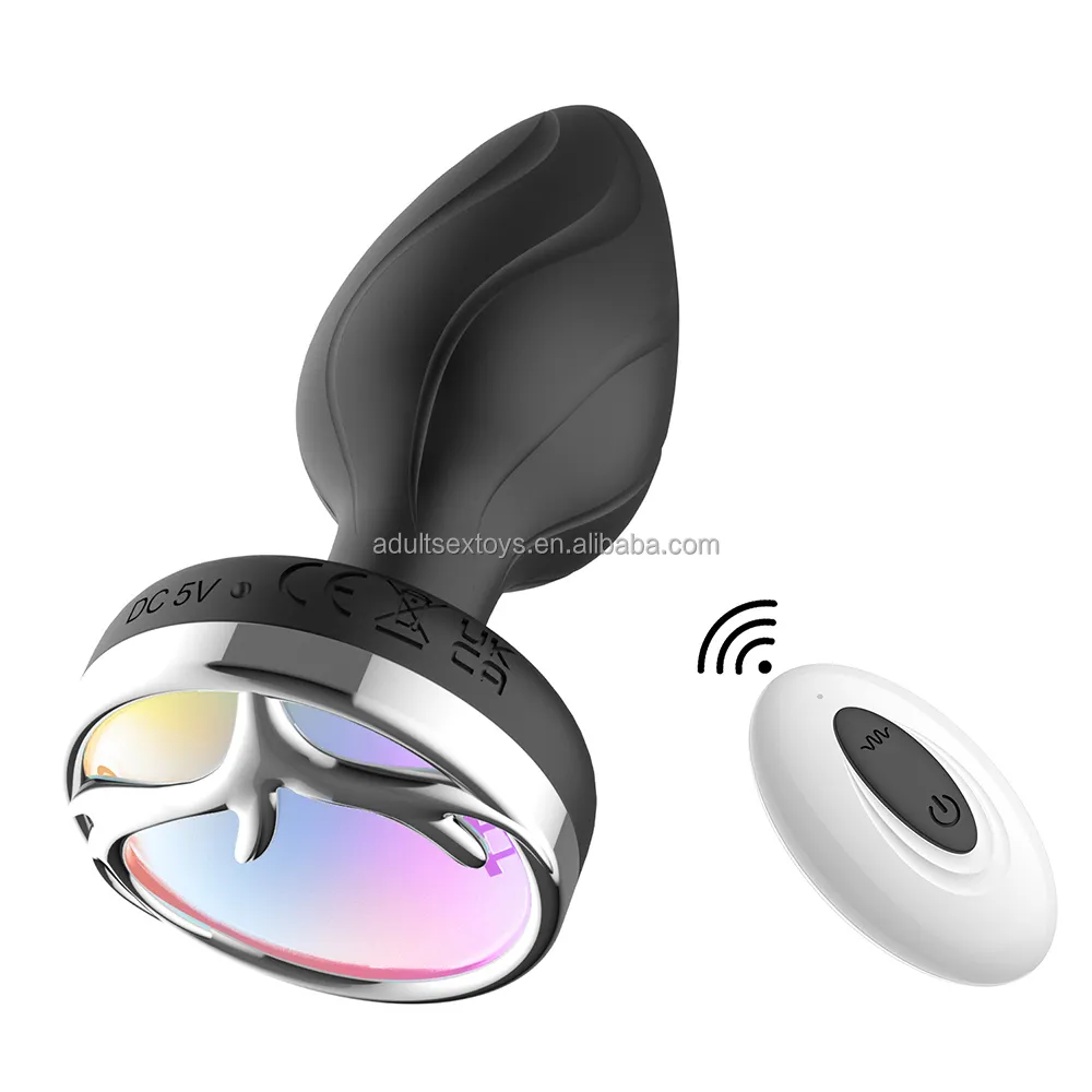 Remote Controlled Light Up 10 Speed Vibrating Anal Plug LED Lights Sex Toy Masturbator Butt Plugs