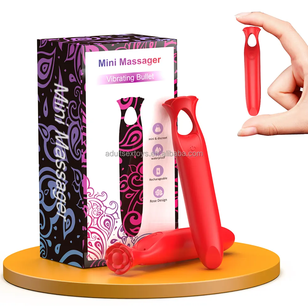Wearable 12 Speeds Vibrating Bullets Rose Vibrator Sex Toys Lipstick Tips Shape Bullet Vibrator