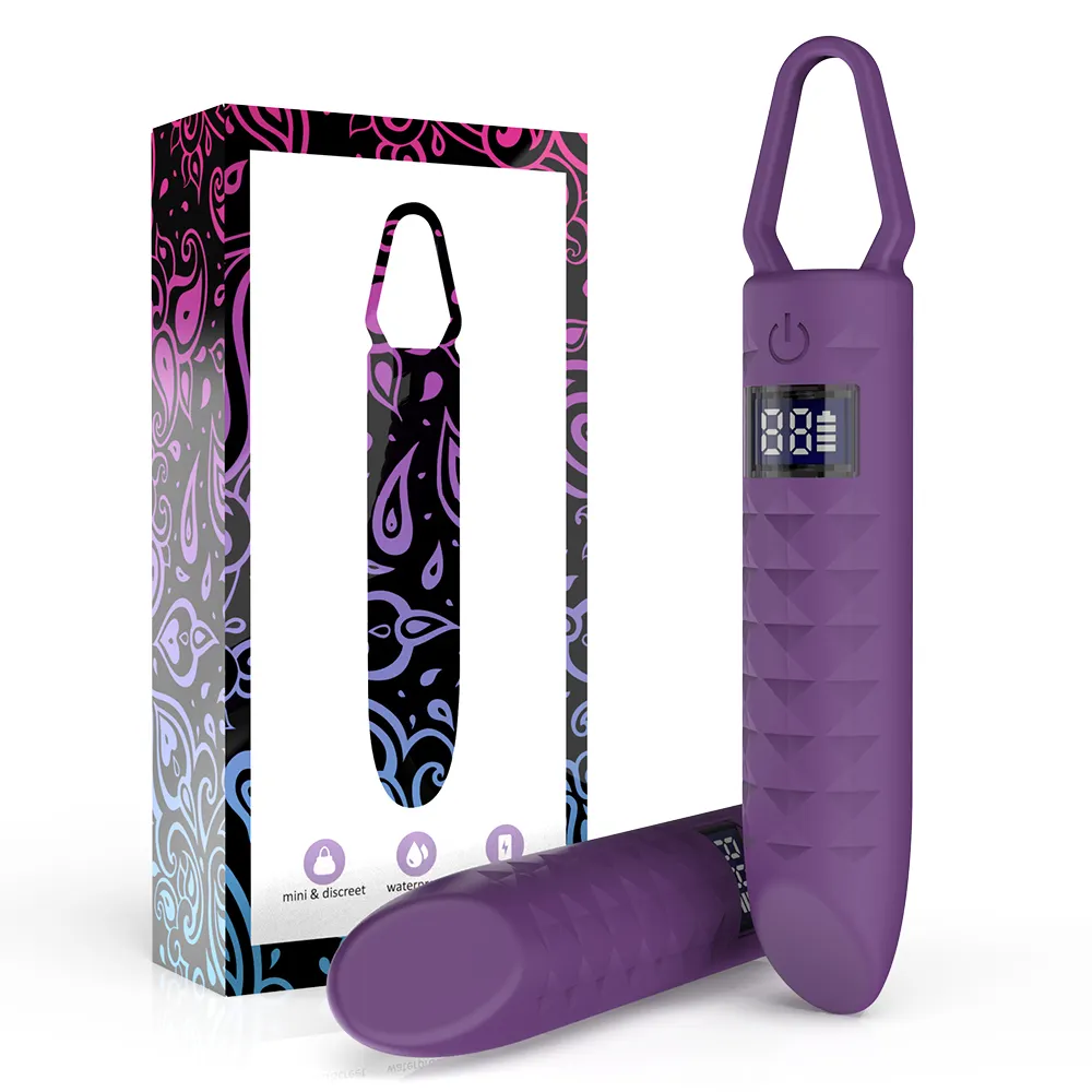 LED Display 10 Modes Mini Vibrator Sex Toys for Women USB Power Supply Lipstick Tips Shape Adult Bullet Vibrators