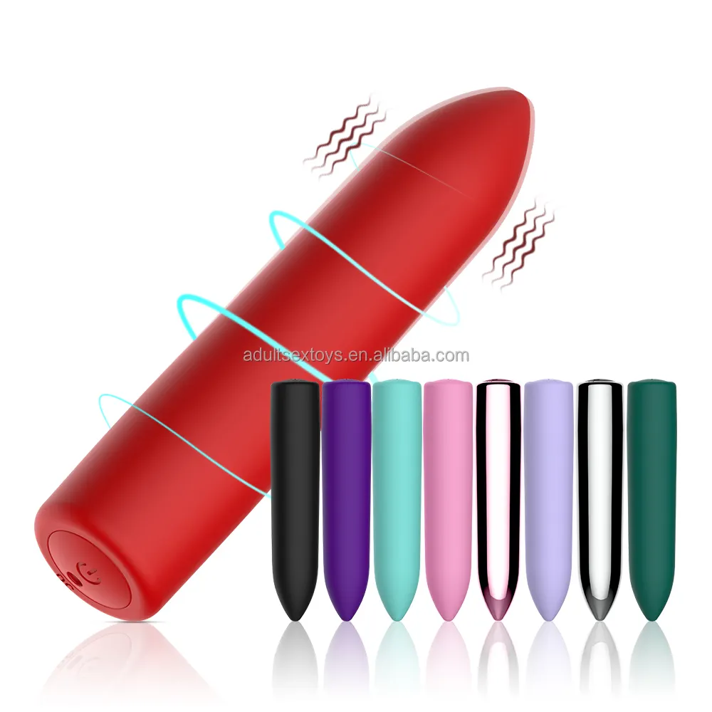 Rechargeable 10-Vibration Personal Massager Mini Silicone Bullet Vibrator for Women USB Powered G-Spot G Vibrators