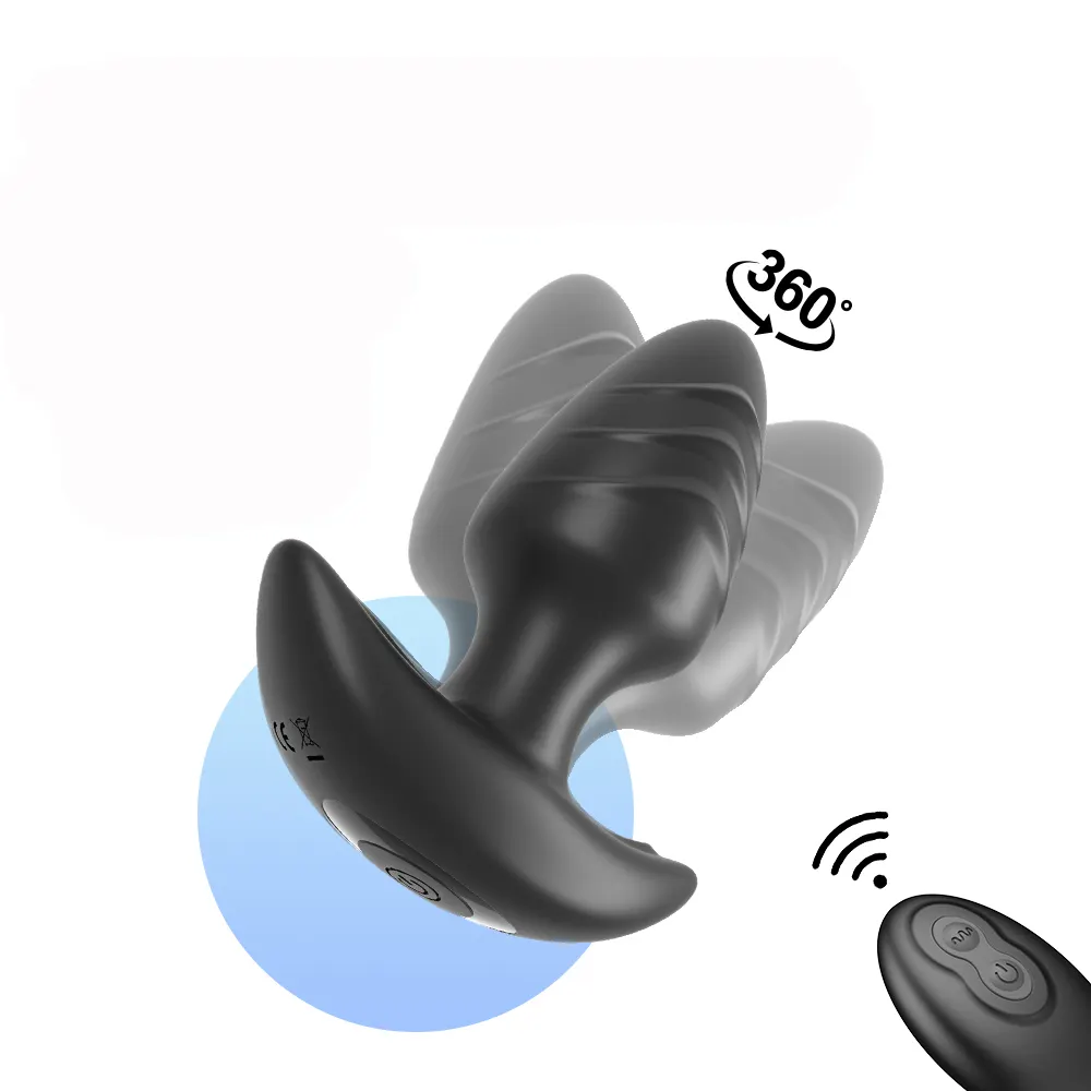 360° Swinging Vibrating Anal Toys Male Butt Plug Vibrators Japan Remote Controlled Anal Plug Sex Toys for Men or Couples
