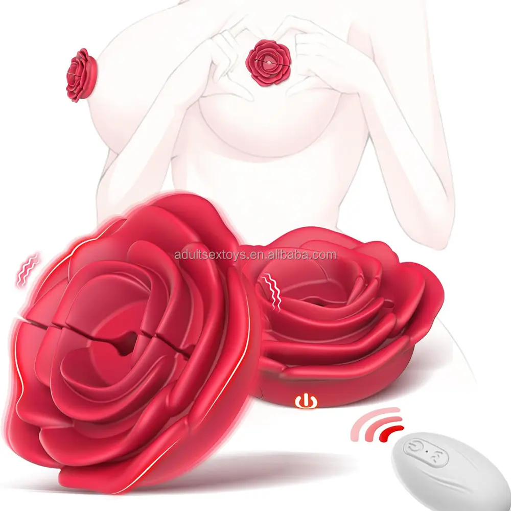 Female Wearable Adjustable Rose Toy 10 Vibration Nipple Toys Couples Nipple Clamps Vibrator Sex Toys & Games