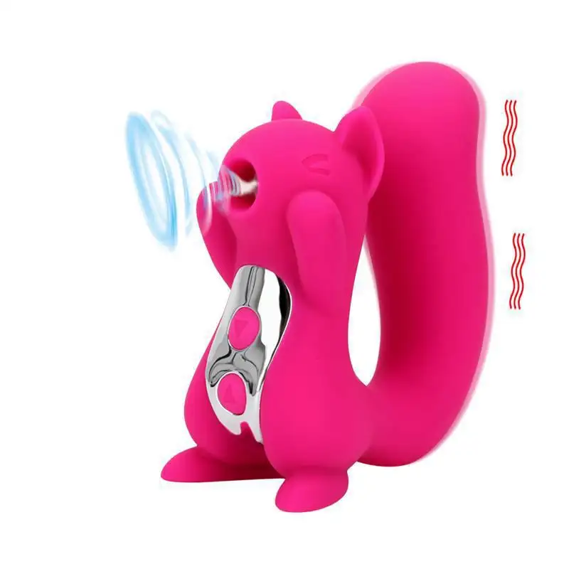 Silicone Cute Squirrel Clitoral Sucking Vibrator Nipple Sucker Powerful Dual Pleasure Adult Sex Toys for Couples Sex Games