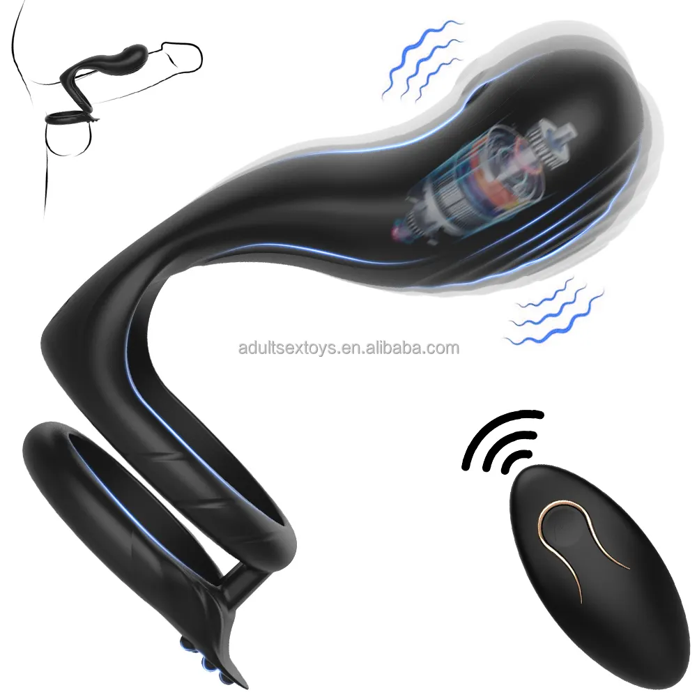 2 in 1 Cock Ring Men's Penis Vibrators, Perineum, G Spot, Clitorals Stimulator for Women, Sex Novelties Vibrator for Couples