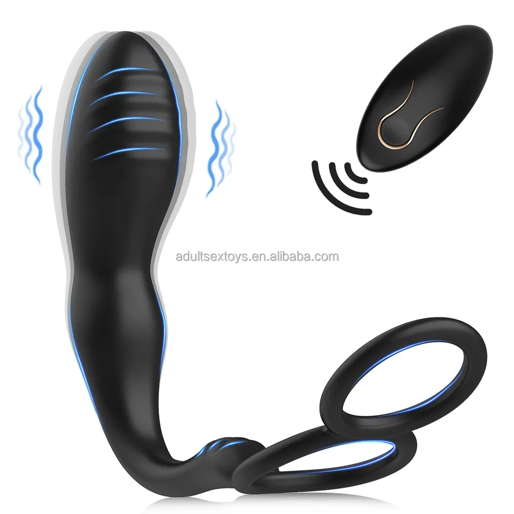 10 Modes Remote Control Prostate Massager Anal Vibrator With Cock Ring Anal Plug Anal Sex Toys for Couples