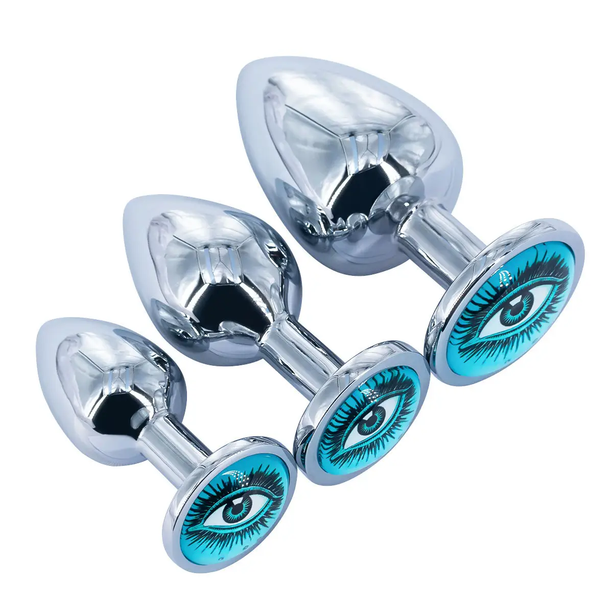 3 Pcs Stainless Steel Anal Butt Plug Fantasy Sex Restraints Bondage SM Anal Stimulation Toy for Unisex Masturbation