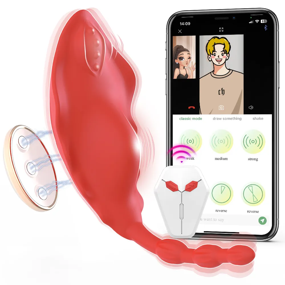 APP Controlled Mini Butterfly Panty Vibrator for Women Invisible Quiet Magnetic Clip Wearable Clitoral Sex Stimulator