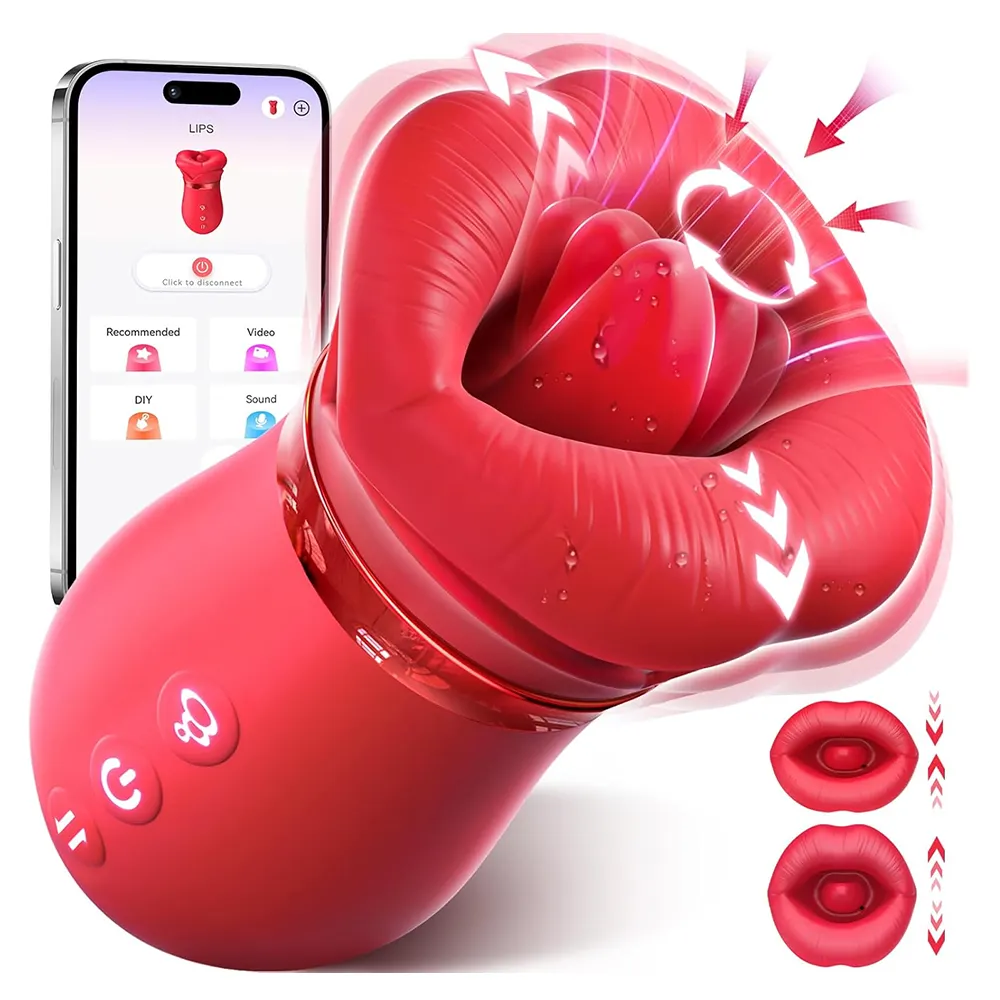 5-in-1 Mouth Sucking Rose Vibrator Toy for Women New APP-controlled Anal Clit Nipple Vibrators Adult Sex Toys
