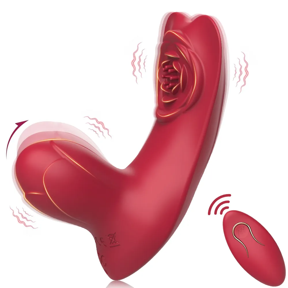 Remote-Controlled Mini Insertable Panty Vibrator with 10 Modes Wiggling and Vibration Motion Sex Toys for Women
