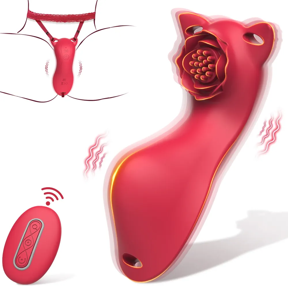 Women's Wearable Panty Vibrators Adult Sex Toys Remote Control 10 Modes Mini Vibrator Quiet Rose Dildos Sex Machine for Couples