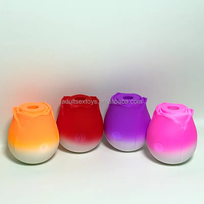 Women's Intense Clitoral Nipple Stimulation Rose Sex Toy Double Color 10 Sucking Roses Vibrator Charger Multi-Type Rose Vibrator
