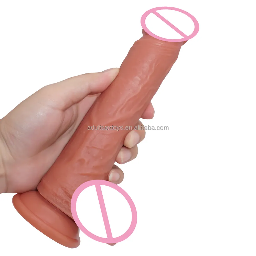 Best Seller 8.58'' Soft Silicone Dildos Lifelike Anal Vaginal Insert Big Realistic Dildo for Women and Men with Suction Cup
